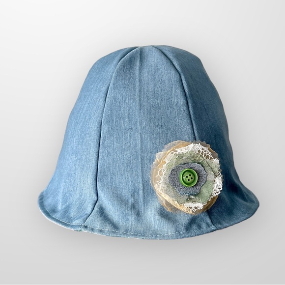 ♻️ Upcycle Summer Bucket Hats Spring Hat Reversible Womens Small Eco-Friendly - Picture 7 of 9